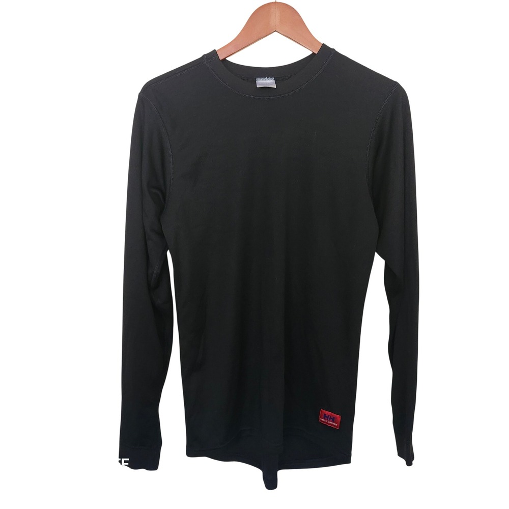 Helly Hansen Base Layer Top Mens Large Black Long Sleeve Polypropylene USA Made